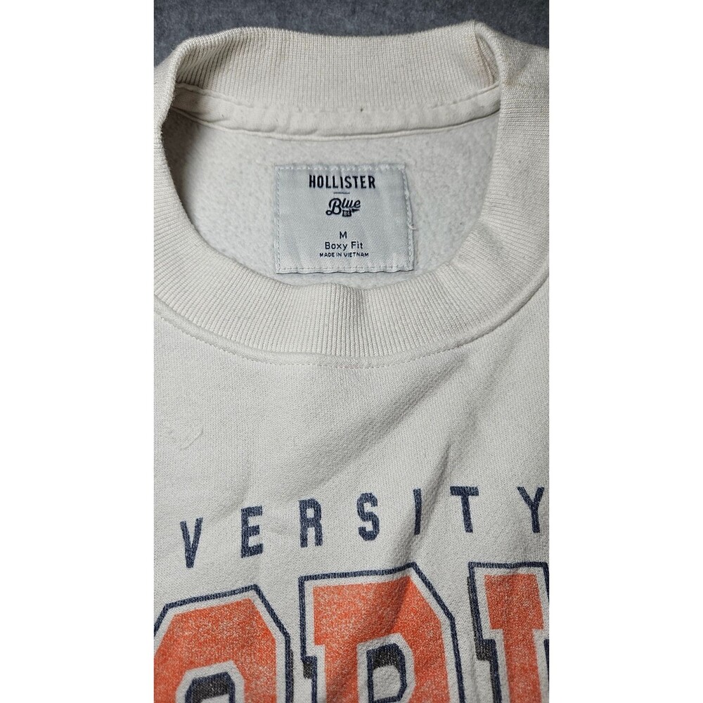 Hollister Florida Gators Football Sweatshirt Adult Medium White Print Boxy Fit - Picture 3 of 7